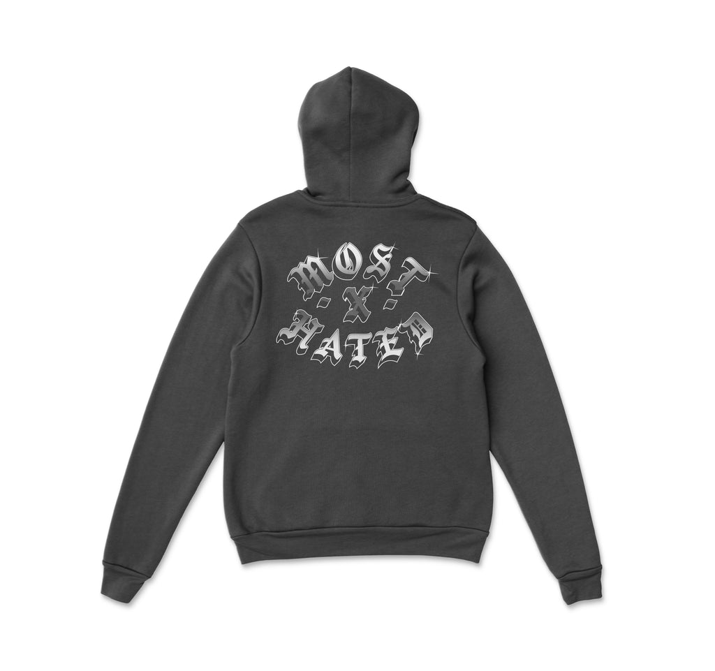 MH- Old Skool Barrio Logo Hoodie (Black) – Mosthated Clothing LLC